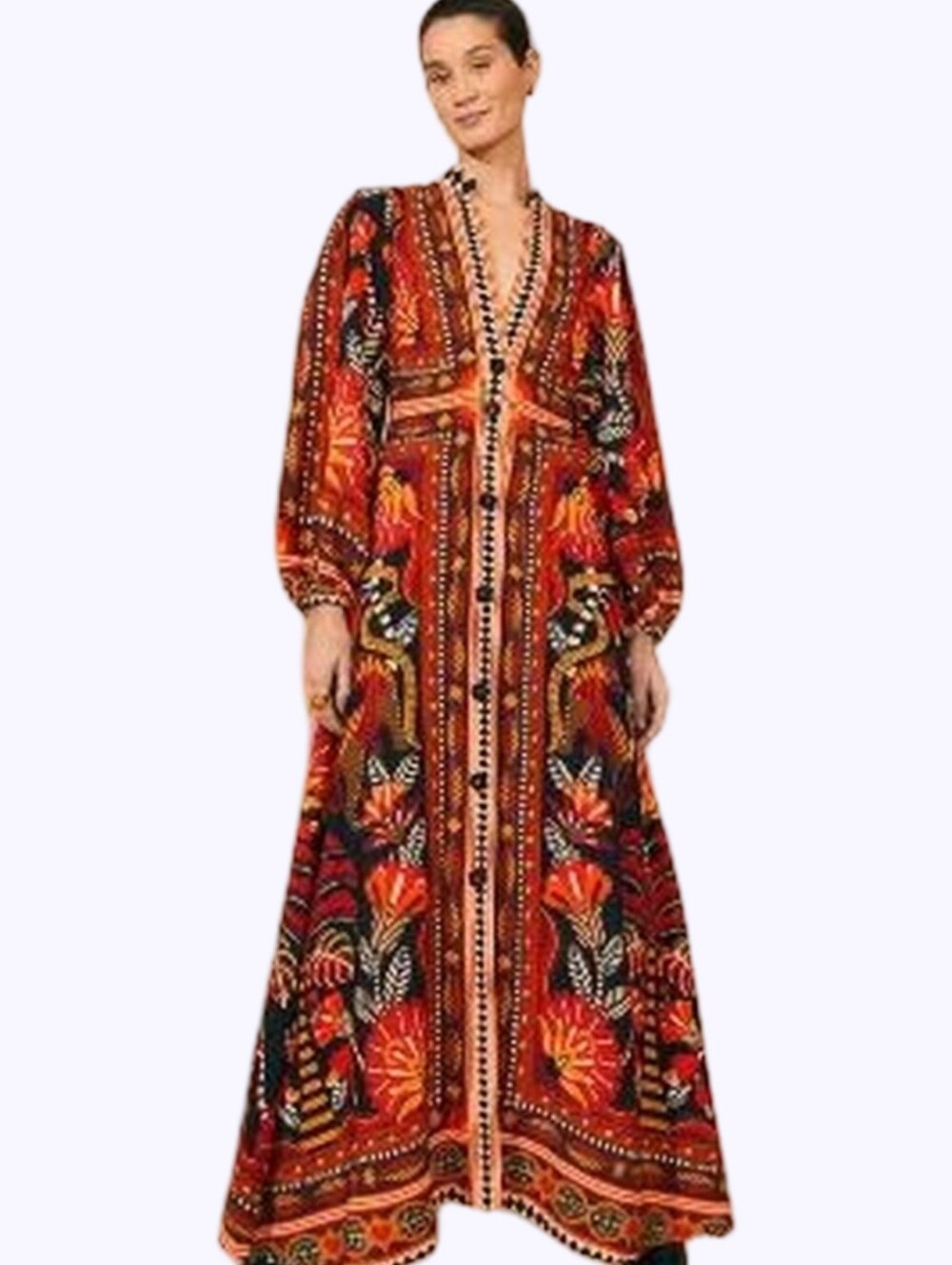 FARM Rio Red Multi Floral Maxi Dress